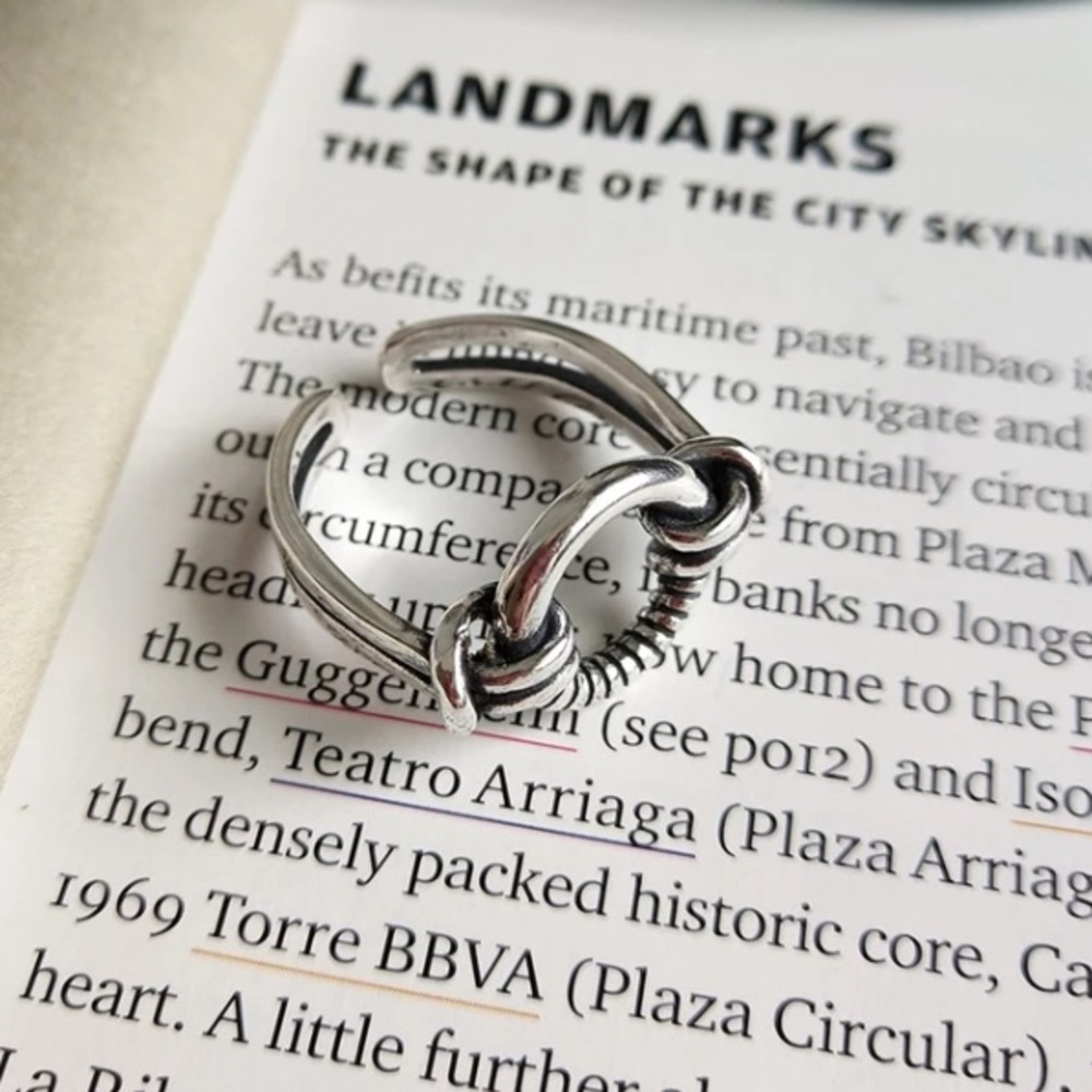 🔘Insta circle sterling silver ring - Picture 3 of 5